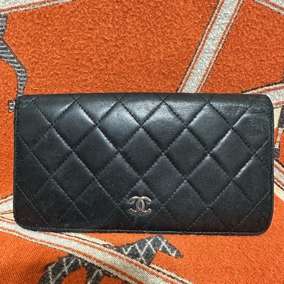 CHANEL ❤️🌟10956630 BLACK QUILTED LING WALLET ⭐️ - Picture 1 of 9